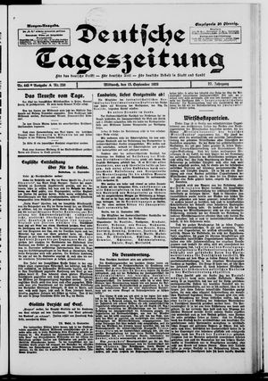 Deutsche Tageszeitung vom 15.09.1920