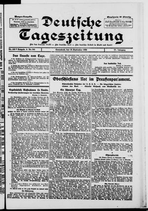 Deutsche Tageszeitung vom 18.09.1920