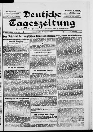 Deutsche Tageszeitung vom 18.09.1920