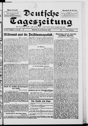 Deutsche Tageszeitung vom 22.09.1920