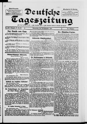 Deutsche Tageszeitung vom 23.09.1920