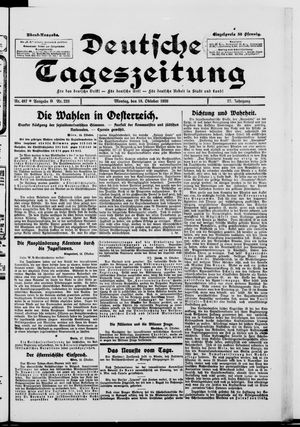 Deutsche Tageszeitung vom 18.10.1920
