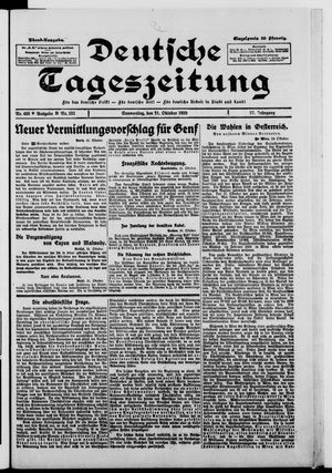 Deutsche Tageszeitung vom 21.10.1920