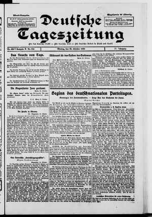 Deutsche Tageszeitung vom 25.10.1920