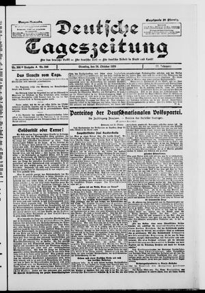 Deutsche Tageszeitung vom 26.10.1920