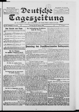 Deutsche Tageszeitung vom 26.10.1920