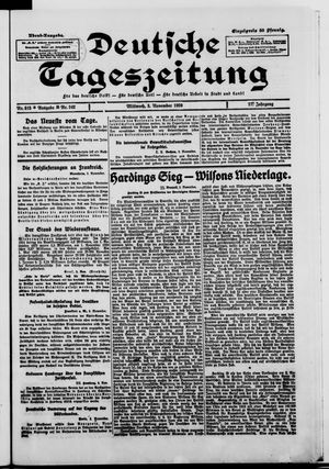 Deutsche Tageszeitung vom 03.11.1920