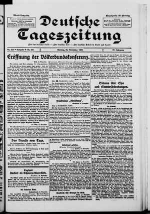 Deutsche Tageszeitung vom 15.11.1920