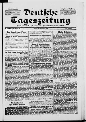 Deutsche Tageszeitung vom 19.11.1920