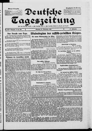 Deutsche Tageszeitung on Nov 21, 1920