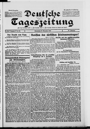 Deutsche Tageszeitung vom 27.11.1920