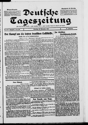Deutsche Tageszeitung on Nov 30, 1920