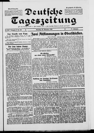 Deutsche Tageszeitung on Nov 30, 1920
