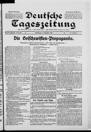 Deutsche Tageszeitung vom 11.12.1920