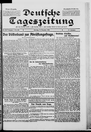 Deutsche Tageszeitung vom 12.12.1920