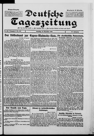 Deutsche Tageszeitung vom 14.12.1920