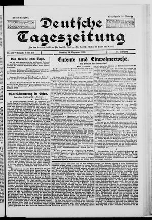 Deutsche Tageszeitung vom 14.12.1920