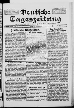 Deutsche Tageszeitung vom 17.12.1920
