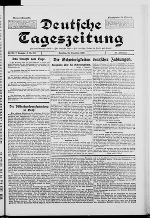 Deutsche Tageszeitung vom 19.12.1920