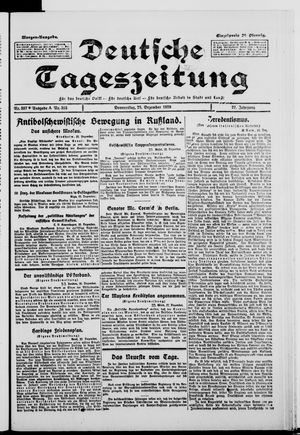 Deutsche Tageszeitung vom 23.12.1920