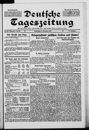 Deutsche Tageszeitung vom 23.12.1920
