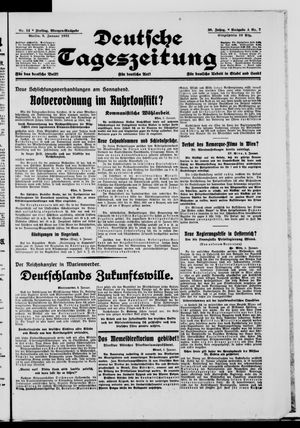 Deutsche Tageszeitung vom 09.01.1931
