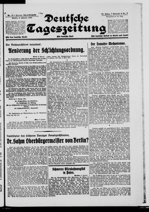 Deutsche Tageszeitung vom 09.01.1931