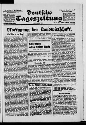 Deutsche Tageszeitung vom 02.02.1931