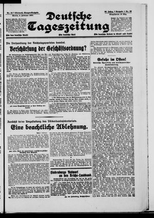 Deutsche Tageszeitung vom 04.02.1931