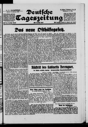Deutsche Tageszeitung on Feb 15, 1931