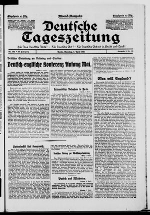 Deutsche Tageszeitung vom 06.04.1931