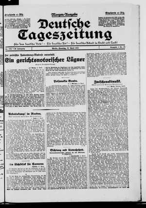 Deutsche Tageszeitung vom 12.04.1931