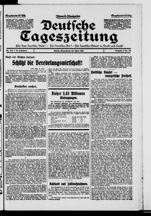 Deutsche Tageszeitung vom 25.04.1931