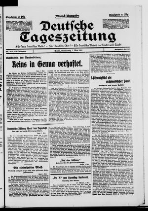 Deutsche Tageszeitung vom 07.05.1931
