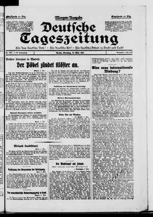 Deutsche Tageszeitung vom 12.05.1931