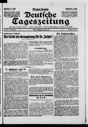 Deutsche Tageszeitung on Jun 3, 1931