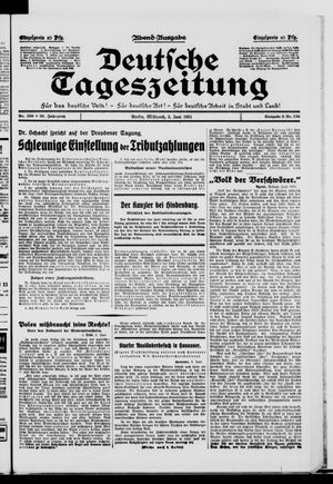Deutsche Tageszeitung on Jun 3, 1931