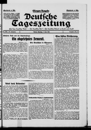 Deutsche Tageszeitung vom 07.06.1931