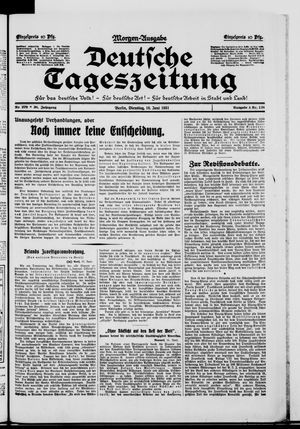 Deutsche Tageszeitung vom 16.06.1931