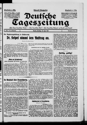 Deutsche Tageszeitung vom 19.06.1931
