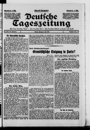 Deutsche Tageszeitung vom 03.07.1931