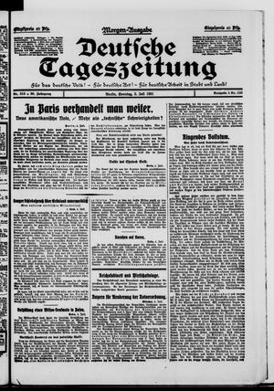 Deutsche Tageszeitung vom 05.07.1931