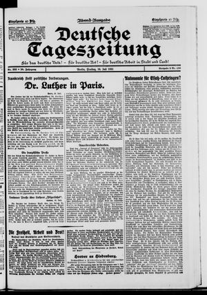 Deutsche Tageszeitung on Jul 10, 1931