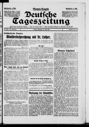 Deutsche Tageszeitung vom 12.07.1931