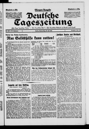 Deutsche Tageszeitung vom 30.07.1931