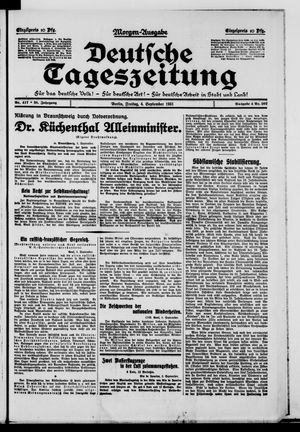 Deutsche Tageszeitung vom 04.09.1931