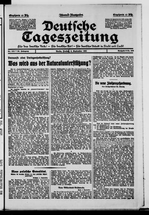 Deutsche Tageszeitung vom 04.09.1931
