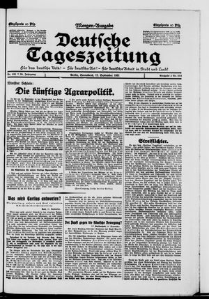 Deutsche Tageszeitung vom 12.09.1931