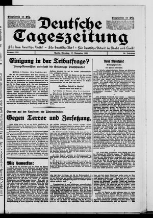 Deutsche Tageszeitung vom 17.11.1931
