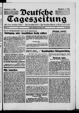 Deutsche Tageszeitung vom 26.01.1932